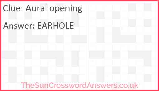 Aural opening Answer