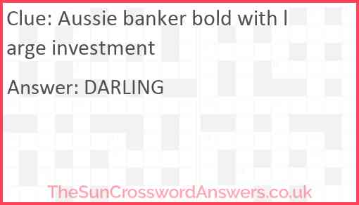 Aussie banker bold with large investment Answer