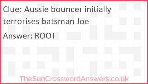 Aussie bouncer initially terrorises batsman Joe Answer