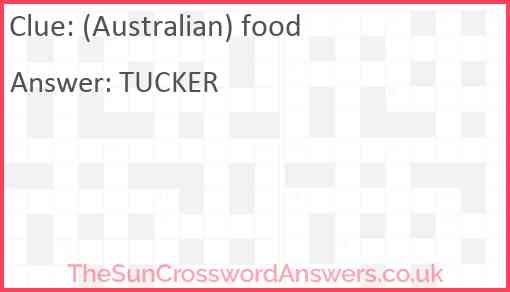 (Australian) food Answer