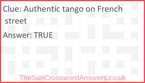 Authentic tango on French street Answer