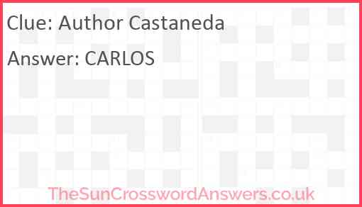Author Castaneda Answer