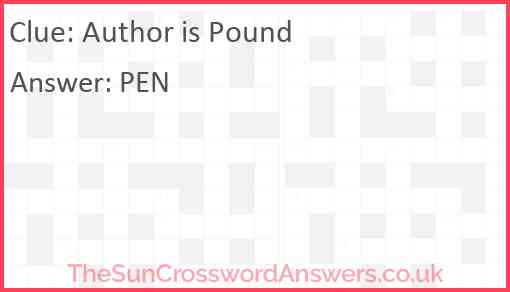 Author is Pound Answer