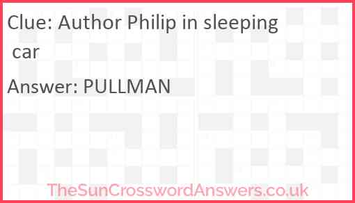 Author Philip in sleeping car Answer