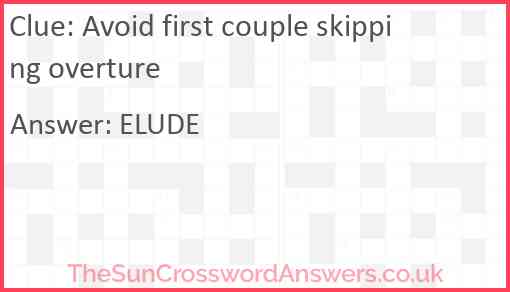 Avoid first couple skipping overture Answer