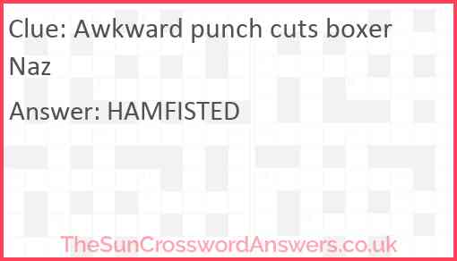 Awkward punch cuts boxer Naz Answer