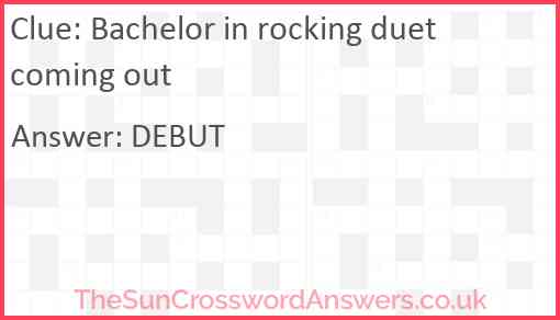 Bachelor in rocking duet coming out Answer
