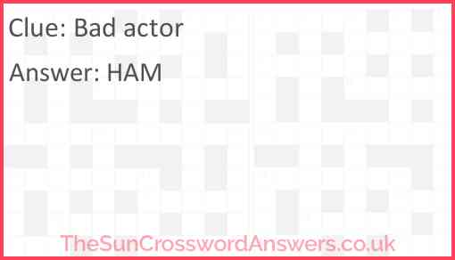 Bad actor Answer