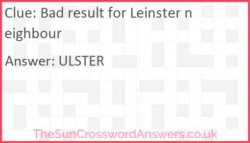 Bad result for Leinster neighbour Answer