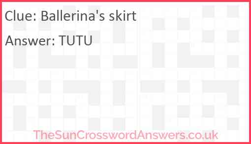 Ballerina's skirt Answer