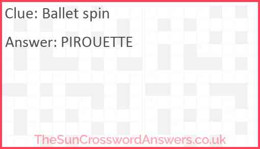 Ballet spin Answer