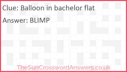 Balloon in bachelor flat Answer