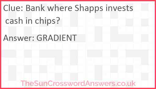 Bank where Shapps invests cash in chips? Answer