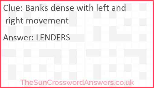 Banks dense with left and right movement Answer