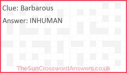 Barbarous Answer