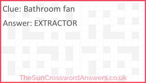 Bathroom fan Answer