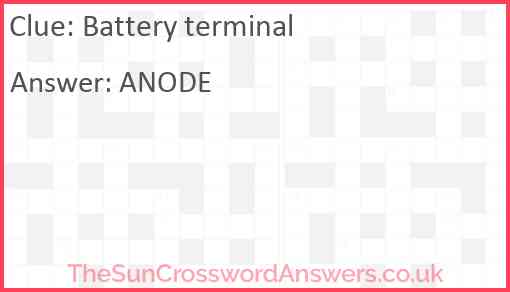 Battery terminal Answer