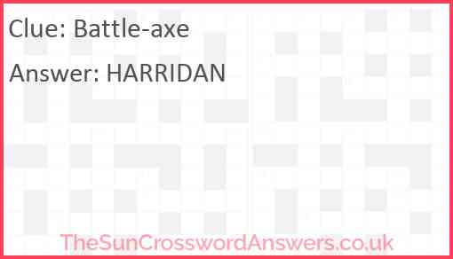 Battle-axe Answer