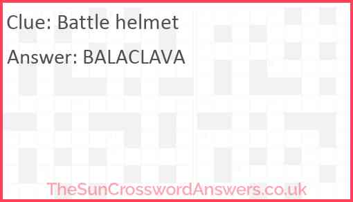 Battle helmet Answer
