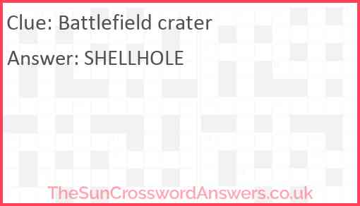 Battlefield crater Answer