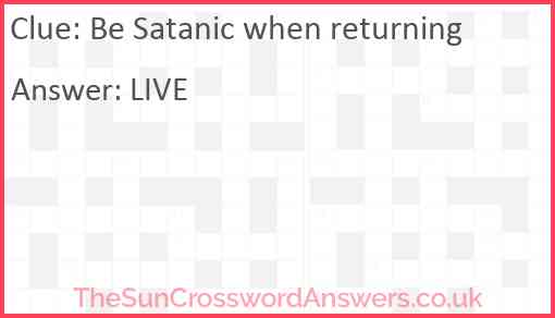 Be Satanic when returning Answer