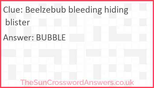 Beelzebub bleeding hiding blister Answer