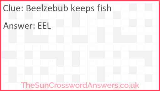 Beelzebub keeps fish Answer