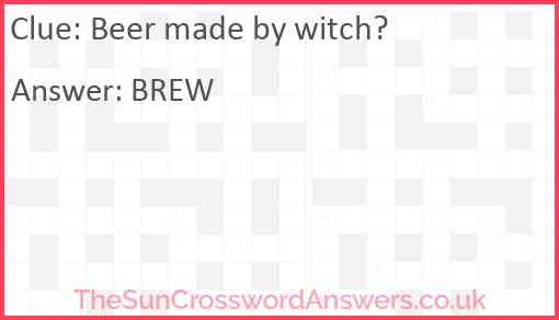 Beer made by witch? Answer