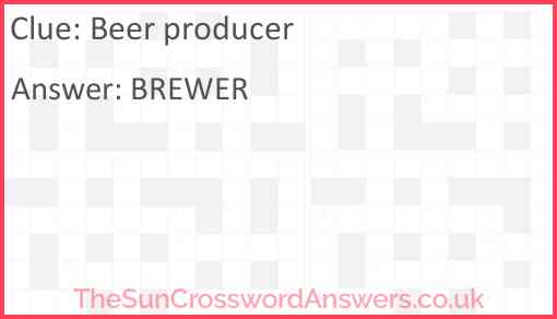 Beer producer Answer