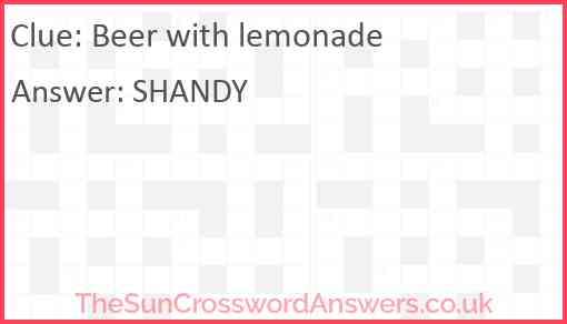 Beer with lemonade Answer