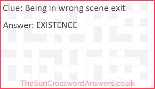 Being in wrong scene exit Answer