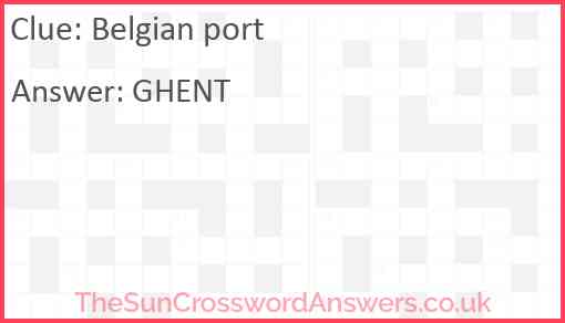Belgian port Answer
