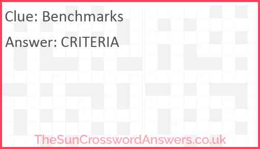 Benchmarks Answer