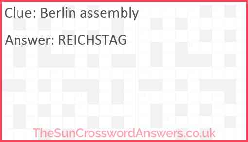 Berlin assembly Answer