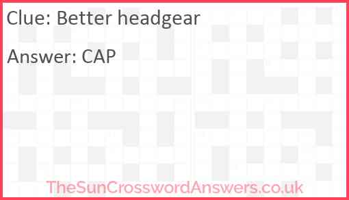 Better headgear Answer