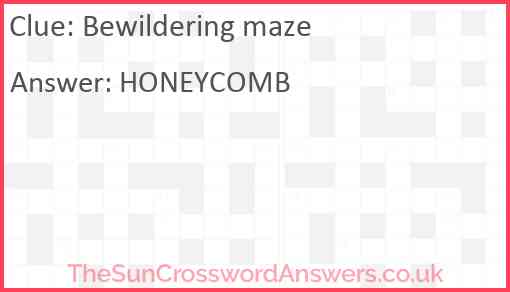 Bewildering maze Answer