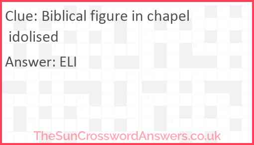 Biblical figure in chapel idolised Answer
