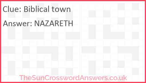 Biblical town Answer