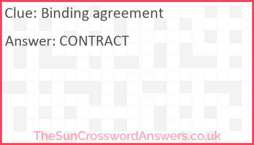Binding agreement Answer