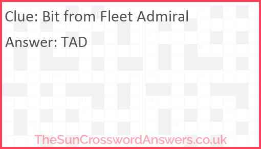 Bit from Fleet Admiral Answer