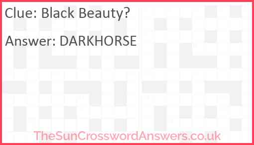 Black Beauty? Answer