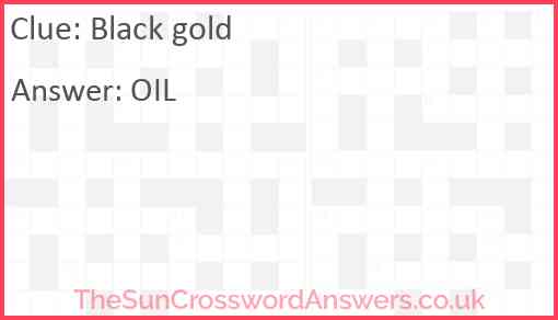 Black gold Answer