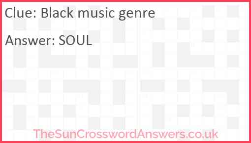 Black music genre Answer