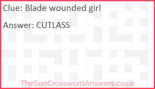 Blade wounded girl Answer