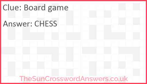 Board game Answer