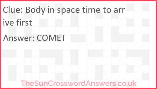 Body in space time to arrive first Answer