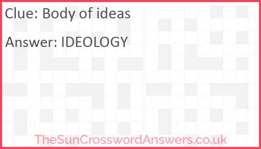 Body of ideas Answer