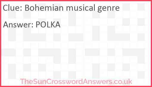 Bohemian musical genre Answer