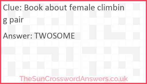 Book about female climbing pair Answer