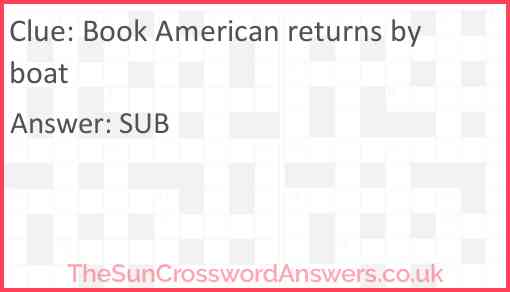 Book American returns by boat Answer